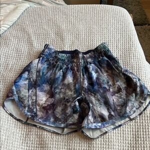 lululemon athletica Blue and Gray Patterned Shorts